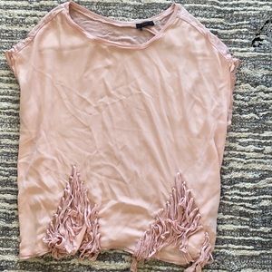 Pink Fringe Top